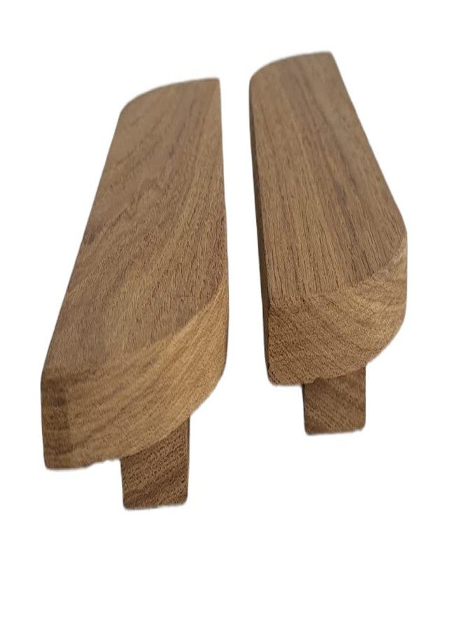 CURIOFACT Teakwood RAW Handles Pair, Wardrobe Handle, Kitchen Cabinet Handle, Drawers Pully, S- Shape, Set of 2 (RAW Unfinished Ready to Polish, 8 INCH) - Image 2